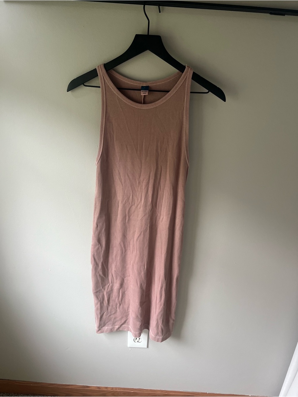Old Navy Dusty Rose Ribbed Tank Dress
